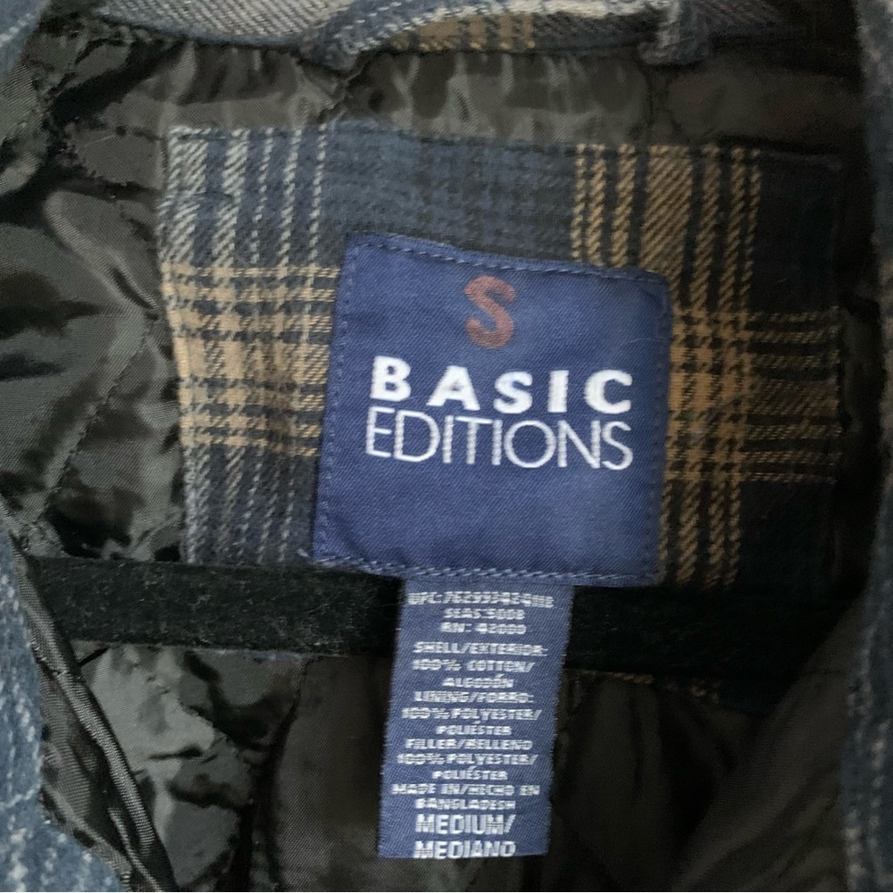Vintage Basic Editions Quilted Plaid Flannel Shir… - image 3